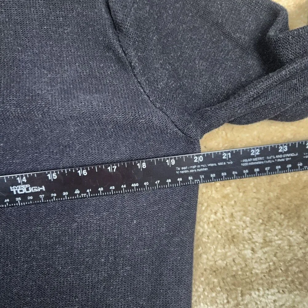 American Rag Cie Sweater Mens M Black 1/4 Zip Mock Neck Pullover Stretch A683